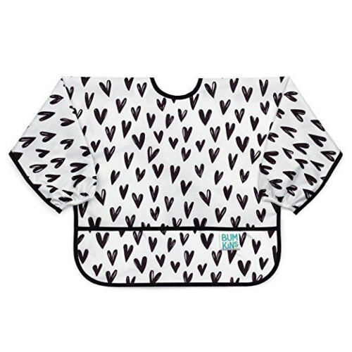Bumkins Sleeved Bib - Hearts