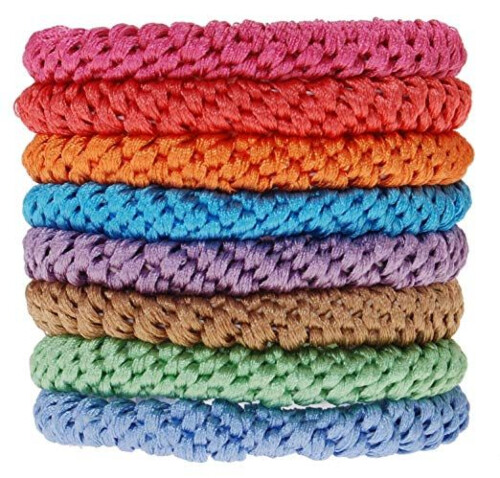 L.Erickson Grab & Go Ponytail Holders Set of Eight - Spring