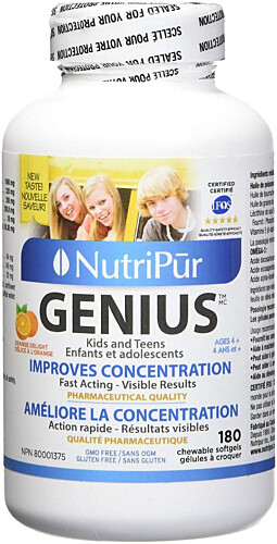NutriPur Genius Kids & Teens 180 Softgels @