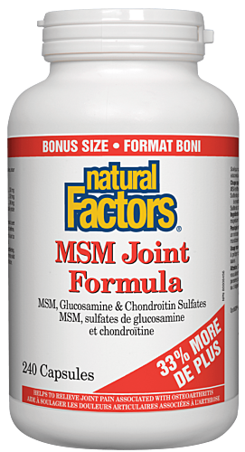 Natural Factors MSM Joint Form 240 Capsules