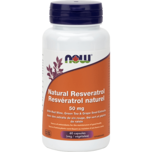 Now Reservatrol Natural 50mg 60Vcaps