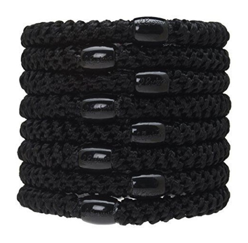 L.Erickson Grab & Go Ponytail Holders Set of Eight - Black