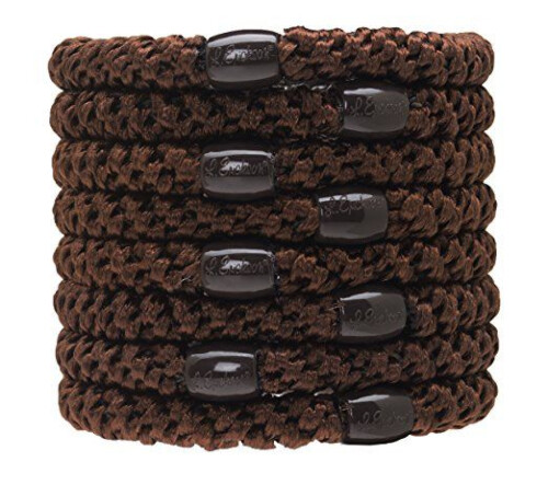 L.Erickson Grab & Go Ponytail Holders Set of Eight - Coffee