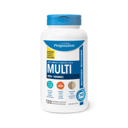 Progressive MultiVitamins for Adult Men 120 Capsules - New Formula @
