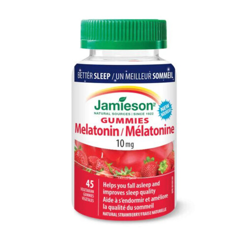 Jamieson Melatonin Gummies 10mg 45Count - Strawberry Flavour