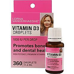 Lorna Vanderhaeghe Vitamin D3 1000UI Per Drop 360 Droplets 11.4ml
