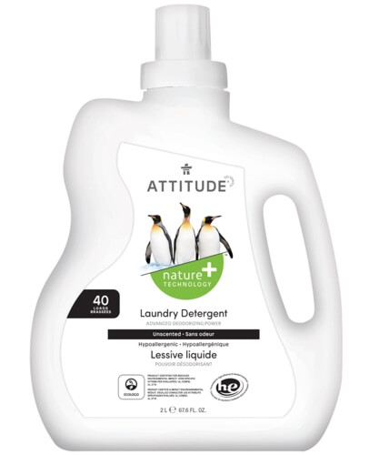 Attitude Liquid Laundry Detergent HE Unscented 67.6 Fl Oz 40 Loads