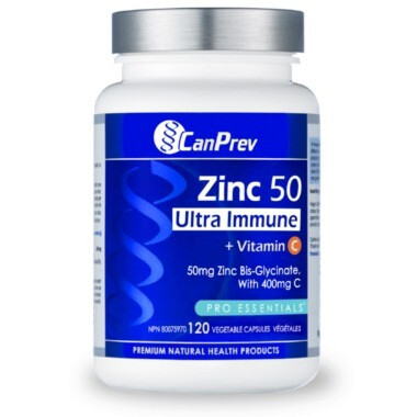 CanPrev Zinc 50 Ultra Immune + Vitamin C 120 VCapsules @