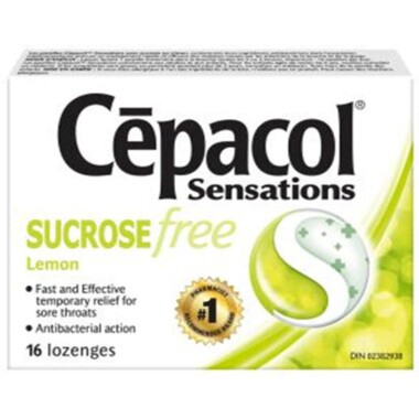 Cepacol Sensations Sugar Free Lemon 16 Lozenges