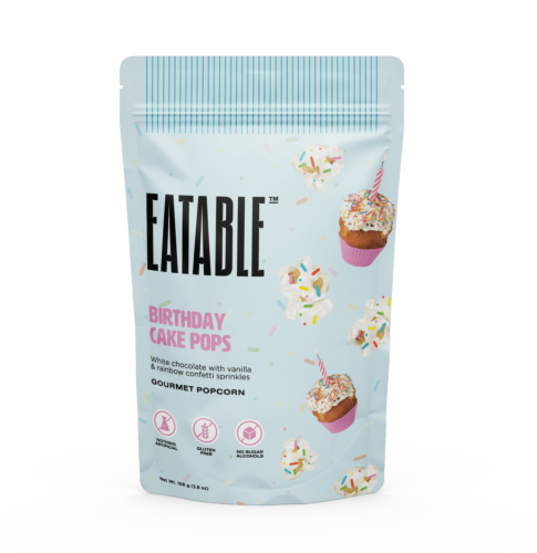 EATABLE Birthday Cake Pops - White Chocolate Kettle Corn 108g