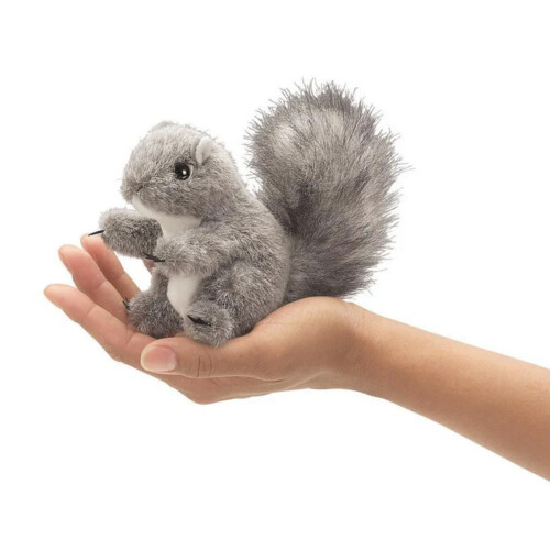 Folkmanis Mini Gray Squirrel Finger Puppet