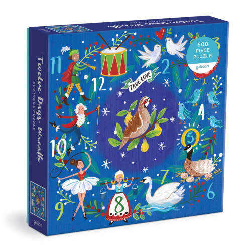 Galison 12 Days Wreath 500 Piece Puzzle