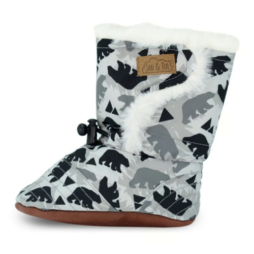Jan & Jul Baby Stay-Put Cozy Booties - Bear M