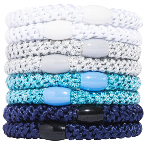 L.Erickson Grab & Go Ponytail Holders Set of Eight - Midnight Moon