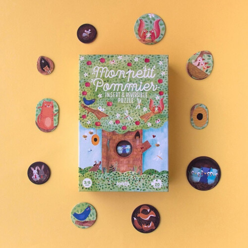 Londji Puzzle - Mon Petit Pommier Insert & Reversible Puzzle 3/6 Ages
