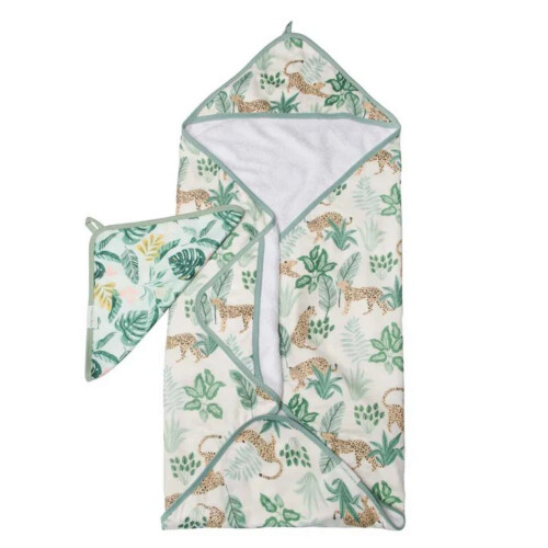 Loulou Lollipop Hooded Towel Set - Tropical Jungle