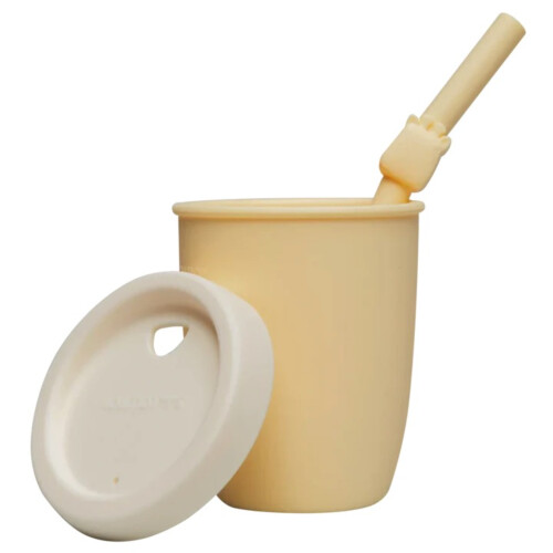 Loulou Lollipop Kids Silicone Cup with Straw - Born To Be Wild - Giraffe