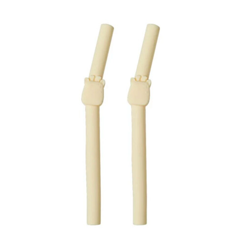 Loulou Lollipop Kids Silicone Straw (Pack of 2) - Born To Be Wild - Giraffe