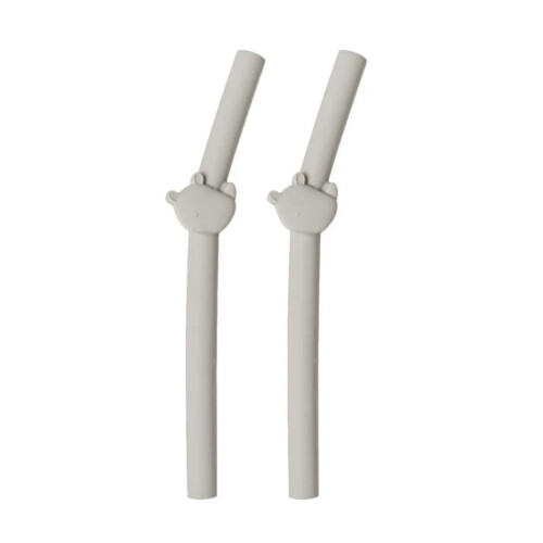 Loulou Lollipop Kids Silicone Straw (Pack of 2) - Born To Be Wild - Rhino