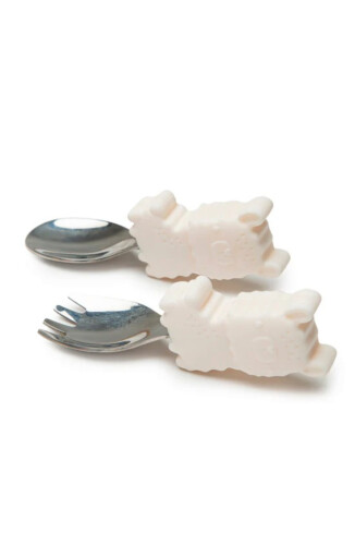 Loulou Lollipop Learning spoon and fork set - Born to be Wild - Llama