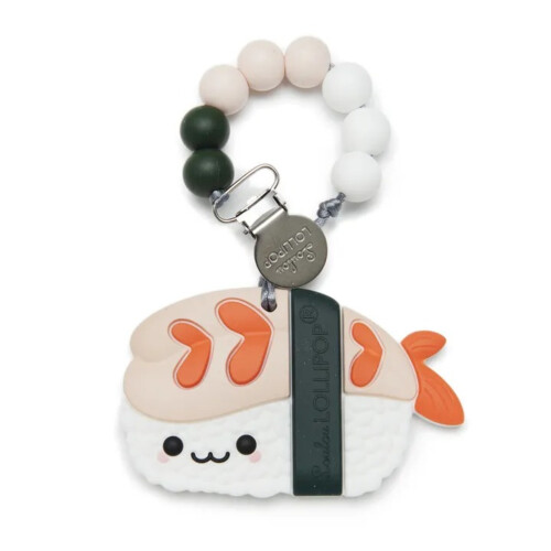 Loulou Lollipop Silicone Teether Set - Ebi Shrimp