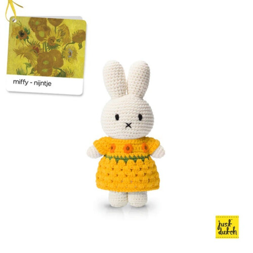 Miffy Just Dutch Handmade Van Gogh's Inspired Sunflower Dress - Dress with Drape