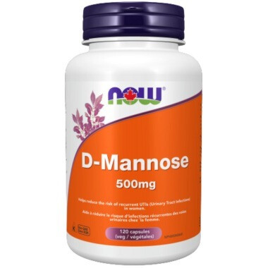 NOW Foods D-Mannose 500mg 120 Capsules