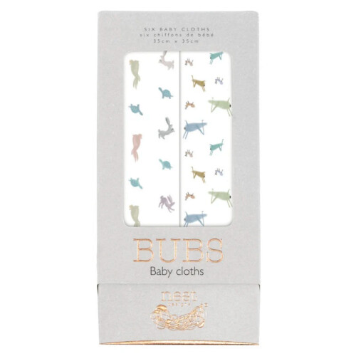Nest Designs Bamboo Bubs Baby Washcloth Set (6 Pack) - The Hare and The Ant