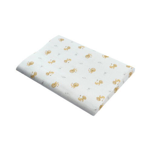 Nest Designs Bamboo Toddler Pillow with Pillowcase (Medium) - The Lion and The Mouse