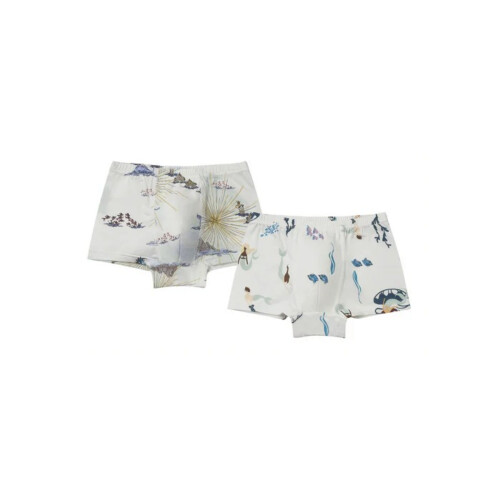 Nest Designs Boys Boxer Briefs Underwear (2 Pack, Bamboo) - Under the Sea - 2T-3T