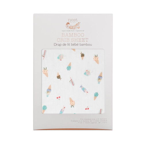 Nest Designs Crib Sheet (Bamboo) - Ice Cream Summer S