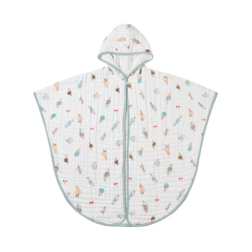 Nest Designs Hooded Toddler Towel (Organic Cotton) - Ice Cream Summer