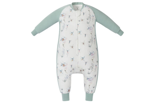 Nest Designs Long Sleeve Footed Sleep Bag 1.0TOG Bamboo Muslin - Fairy Tale 2-3T