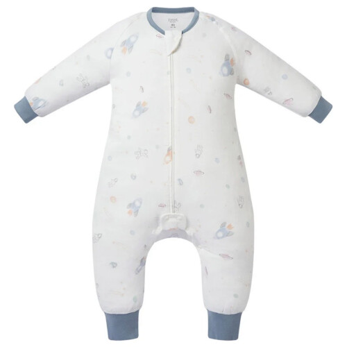 Nest Designs Long Sleeve Footed Sleep Suit 1.0 TOG (Avocado Bamboo) - Up and Away! 2T-3T