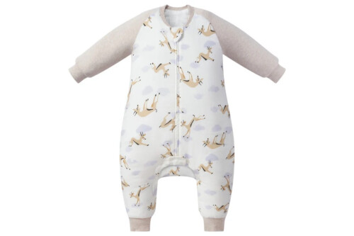 Nest Designs Raglan Bamboo Long Sleeve Footed Sleep Bag 2.5 TOG - Gazelle Sky - 2T- 3T