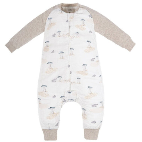 Nest Designs Raglan Long Sleeve Footed Sleep Bag 1.0 TOG (Bamboo) - Baby Baobabs 18M-24M