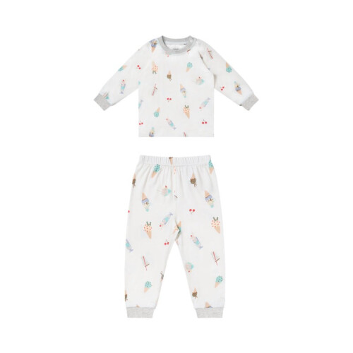 Nest Designs Two-Piece Long Sleeve PJ Set (Bamboo Jersey) - Ice Cream Summer 4T-5T