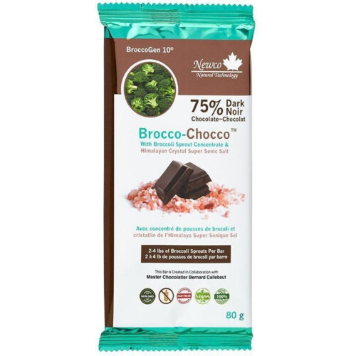 Newco Brocco-Chocco® 75% Dark Certified Organic 80g