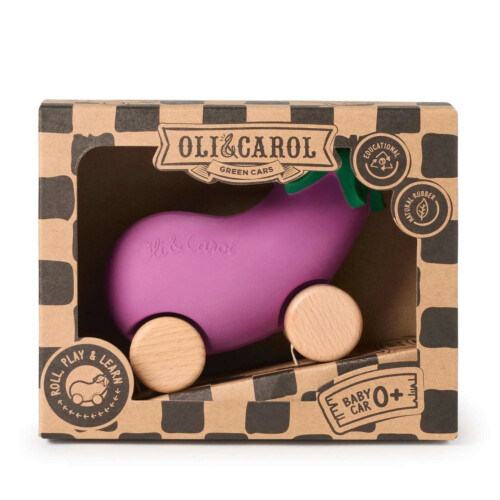 Oli & Carol Emma The Eggplant Baby Car Toy