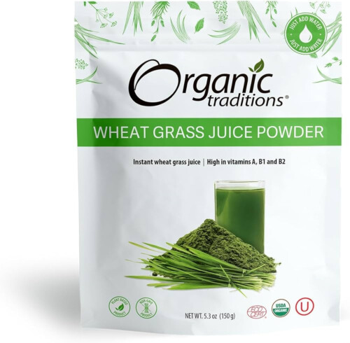 Organic Traditions Wheat Grass Juice Powder 150g