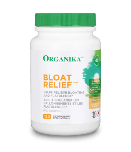 Organika Bloat Relief 120 Veg Capsules