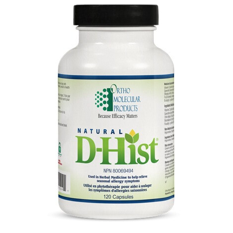 Ortho Molecular Natural D-Hist 120Capsules @