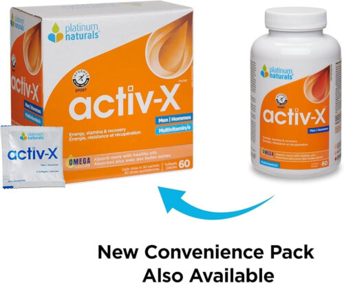 Platinum Naturals Activ-X Men Multivitamin Daily Dose in 30 Sachets(60softgels) @*****discontinued