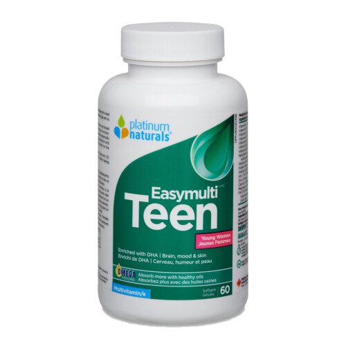Platinum Naturals EasyMulti Teen Young Women 60 Softgels