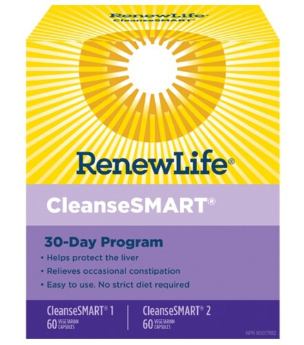 Renew Life CleanseSmart 30 Day Program + FREE FibreSmart 60Vcaps