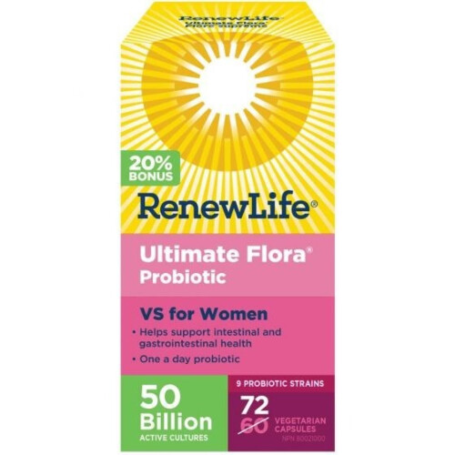 Renew Life Ultimate Flora Womens Extra Care 50 Billion 72 Caps-Bonus Bottle @