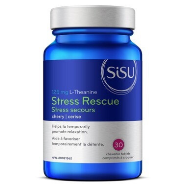 SISU Stress Rescue 125mg L-Theanine Cherry 30 Chewable Tablets @