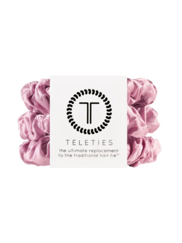 TELETIES Silk Scrunchies Large - I Pink I Love You