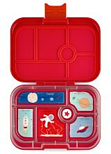 Yumbox Original 6 Compartment - Roar Red with Rocket Tray