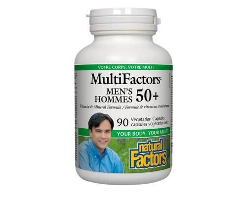 Natural Factors MultiFactors Mens 50 Cap 90Vcaps